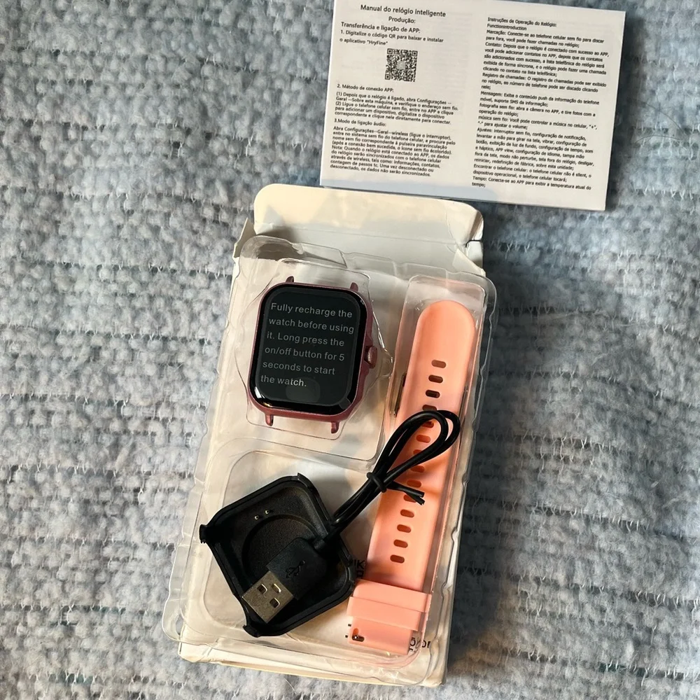 Black and Pink Smart Watch
